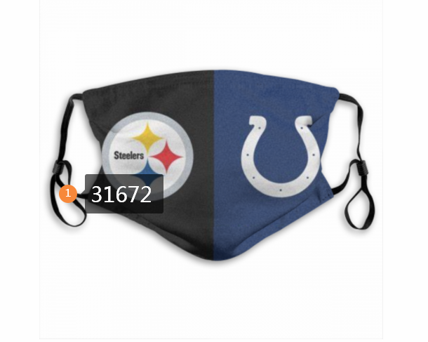 2020 NFL Pittsburgh Steelers 26047 Dust mask with filter->nfl dust mask->Sports Accessory